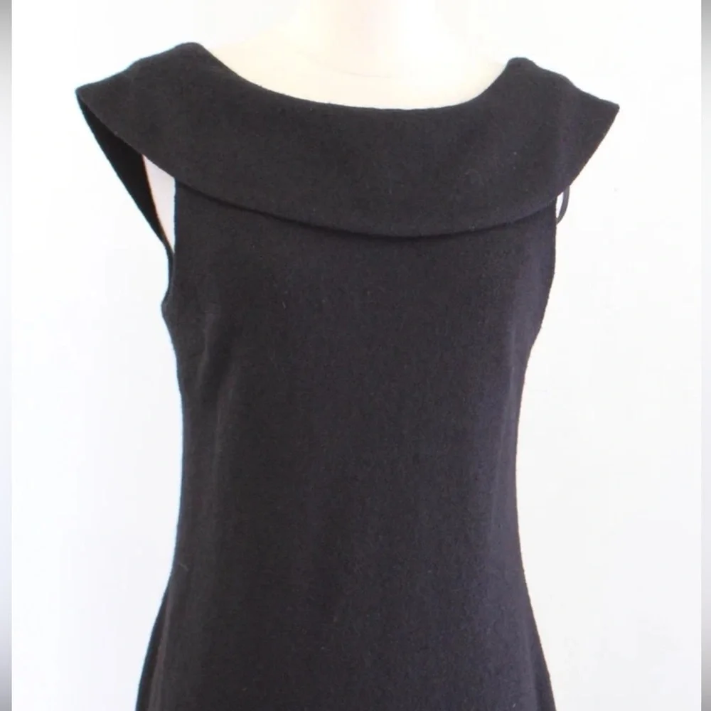 Banana Republic Black Midi Dress size 8 Italian Wool
